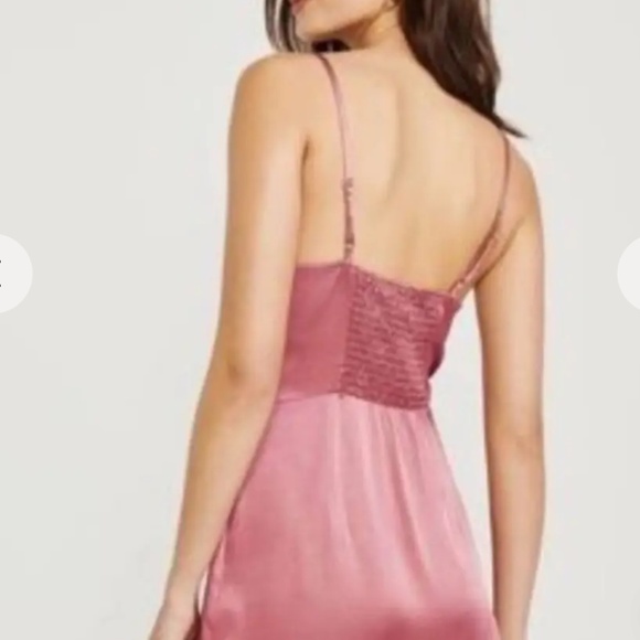 Abercrombie & Fitch NEW Satin Slip Mini Dress In Dusty Rose Size M - Picture 3 of 15